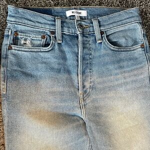 Re/Done women’s  Faded Blue Straight Jeans